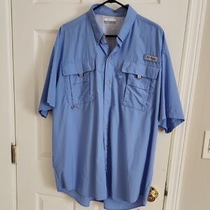 Columbia Men's Blue Short Sleeve Shirt